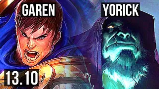 GAREN vs YORICK (TOP) | 1.0M mastery, Godlike | KR Master | 13.10