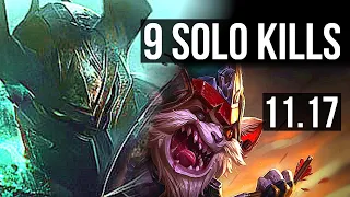 MORDEKAISER vs KLED (TOP) | 9 solo kills, 400+ games, Dominating | EUW Master | v11.17