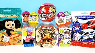 СЮРПРИЗ MIX! Treasure X, ZURU Dino Strike, Губка Боб, Барбоскины, Влад А4 Unboxing Kinder Surprise