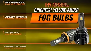 The Ultimate Yellow LED Bulb Shootout, Find Out How the Best Bulbs Preform | Headlight Revolution