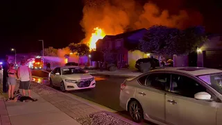 RAW VIDEO: Goodyear home goes up in flames, AFT is investigating