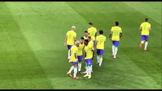 Neymar Jr. Vinicius Jr. celebrate Brazils goal against South Korea. #qatarworldcup2022 #brazil