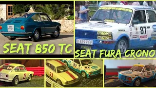 nuevos compis Seat 850 TC de Altaya y Seat Fura Crono "DADONE" de Scalextric
