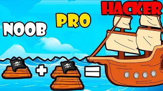 NOOB vs PRO vs HACKER in Raft Hero PART 2