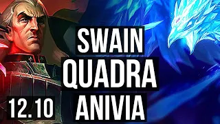 SWAIN vs ANIVIA (MID) | Quadra, 2.3M mastery, 1000+ games, Dominating | EUW Master | 12.10