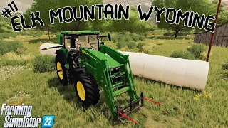 Mowing, Silage Bales & Harvesting Canola | FS22 | Elk Mountain Wyoming | #11 | Timelapse