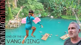 Blue Lagoon is DRYING UP in Vang Vieng Laos !