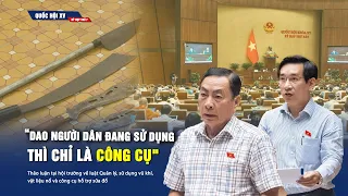 Đại biểu Phạm Văn Hòa: Dao người dân đang sử dụng gọi là "công cụ", không thể là vũ khí