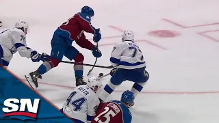 Darren Helm's Snapshot Finds Top Corner For Avalanche's Fifth Goal Of The Game