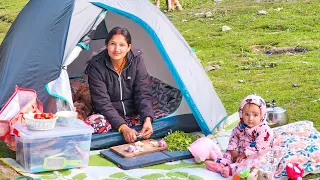 Vlog 394 | Tent me karni padi cooking. Camping in Kashmir with small kid