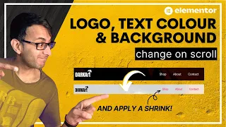 How to Change the Logo, Menu, Text, Icons, Background, Colours on Scroll - Elementor Wordpress