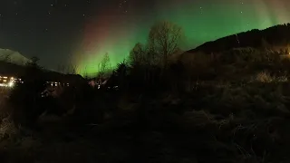 Starlapse Insta360 X3 360 video Aurora borealis