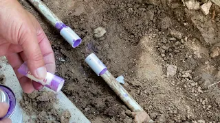 How to repair a cracked sprinkler pipe