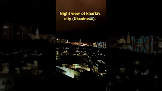 Night view of kharkiv city .