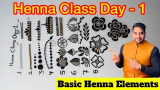 Henna Classes Day -  1 । Basic Henna Designs For Beginners । Mehndi Class । Raj Mehandi Designer