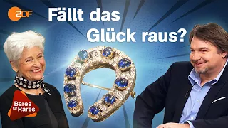 Hufeisen zur Hochzeit: Goldene Brosche mit Diamanten und Saphiren verspricht Glück | Bares für Rares