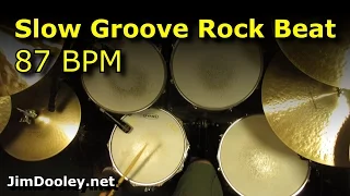 Backing Track - Slow Groove Rock Drum Beat 87 BPM