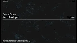 Vanilla JavaScript Particles Landing Page with Animated Splash Screen