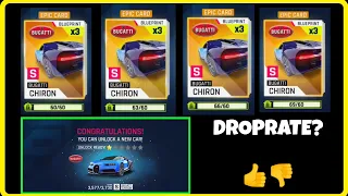 Asphalt 9 | Bugatti Chiron Pack Drop rate | Unlocking Chiron