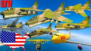 GTA V: LTV A-7D Corsair II Airplanes Best Extreme Longer Crash and Fail Compilation