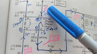 how to fix a car WITH FUEL PUMP RELAY.  PROBLEMS  ,WIRING DIAGRAM WITH MULTIMETER