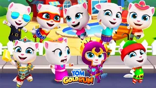 Every Talking Angela Character Unlocked - Talking Tom Gold Run Full Screen Gameplay (Android/iOS)