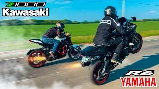 Moto Versus: Yamaha R6 vs Kawasaki Z1000 vs Yamaha YZF1000R Thunderace vs Kawasaki ZZR 1100