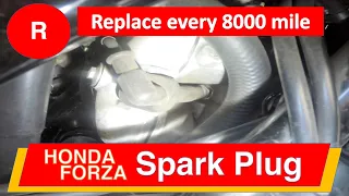 [ HONDA FORZA 300 ABS ] How to changing the spark plug every 8000 mile