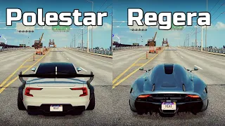 NFS Heat: Polestar 1 vs Koenigsegg Regera - Drag Race