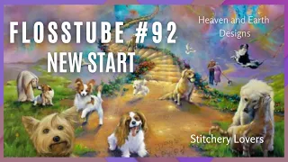 Flosstube #92 NEW START HAED Mini All Dogs Go To Heaven Two | 18ct 2 over 1 | Stitchery Lovers