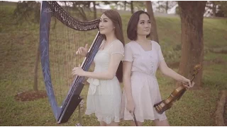 ANGELA JULY & Cindy Clementine River Flows In You - Yiruma (Harp and Violin Cover)