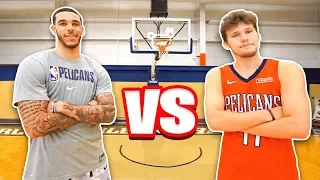 Epic NBA Basketball QnA TRICKSHOTS vs Lonzo Ball!