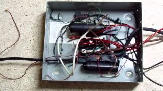 EXPLODING FUSE BOX HALLOWEEN PROP SHORT CIRCUIT WITH ELECTRONIC FIRECRACKERS ZAPPING SOUNDS