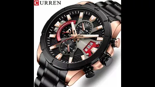 CURREN 8401 Black Chain Watch || Watch Style || Bangla Watch Tutorial ||