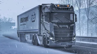 Frosty Winter Adventures through Austrian Alps | Innsbruck - Saalfelden | #ets2 1.49 |