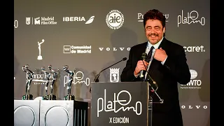 Benicio del Toro recibirá el "Premio Platino de Honor"