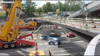 Restlicher Steg bei Neckarbrücke eingesetzt | 26.6.2021 | #S21 #stuttgart21