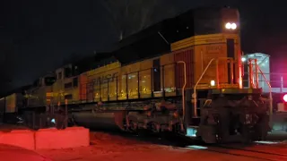 EMD 710 and GE 7FDL16 Notch Up With Heavy Loaded Coal Train From Complete Stop | 2-13-2023