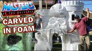 Making a Giant Castle Grayskull Playset - Sculpting and Carving Foam
