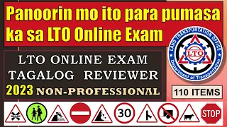 LTO ONLINE EXAM REVIEWER TAGALOG NON-PROFESSIONAL | 110 ITEMS | REVISED VERSION