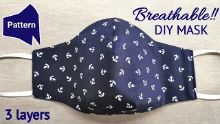 New Design - DIY Breathable Face Mask | Face Mask sewing tutorial | 3 layer face mask | DIY Mask