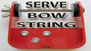 How to Serve a string, using a serving tool.  Archery, bow string.