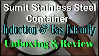 Sumit Stainless Steel Container with Led Unboxing & Product Review| Best Container for induction