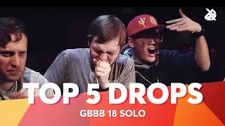 TOP 5 DROPS 😱 Grand Beatbox Battle Solo 2018