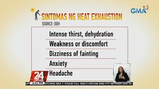 Mataas na temperatura, puwedeng magdulot ng heat exhaustion at stroke | 24 Oras