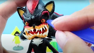 Shadow EXE the hedgehog made from polymer clay, sculpture timelapse. Plastilina Tutorial #shorts