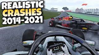 F1 REALISTIC CRASHES 2014 - 2021 #4