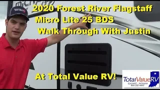 2020 Flagstaff Micro Lite 25 BDS Travel Trailer Walk Thru with Justin!