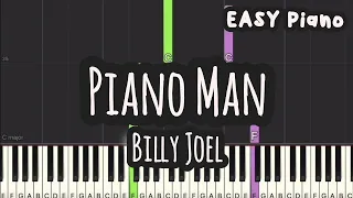 Billy Joel - Piano Man (Easy Piano, Piano Tutorial) Sheet