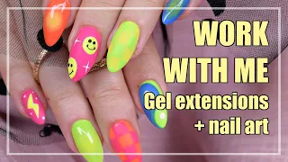WORK WITH ME! 💅🏻 | New set gel extensions + Light Elegance Vibes spring collection 💖